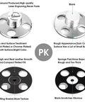 Nobsound STB-01 LP vinyl turntable stabilizer set; silver and gold metal discs with black gasket pads and four holes