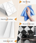 Step-by-step guide for installing Top Shelf Premium Quality Polyester Acoustic Foam Wall Panels for sound dampening.