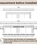 Measurement guide for Ceiling Curtain Track System With Roller Hooks For Room Divider Ceiling Mount Rail Set 12 To 18 Feet