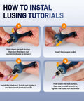 Step-by-step guide on installing accessories for Cordless Rotary Tool Kit Mini 7.4V USB Rechargeable 12 Speed Power Drill