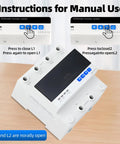 63A 2P Dual Power Automatic Transfer Switch For Generator And Backup Power With LED Display 110V 50 Hz And 60 Hz Adjustable Auto Manual Switching For Reliable Power Transfer, front view