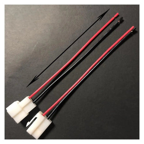 6.3mm Automotive Cable Connector 2 3 4 6 Pin Motorcycle Harness Plug with 15cm wires, red and black, weatherproof.