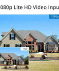 Comparison of house image quality between 1080p Lite HD and 720p for All In One 8 Channel 1080P Hybrid DVR And NVR System