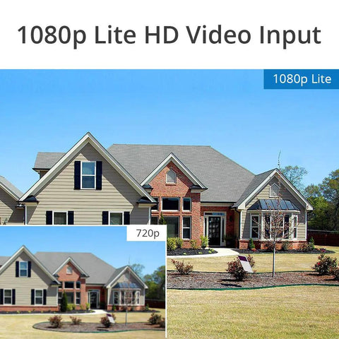 Comparison of house image quality between 1080p Lite HD and 720p for All In One 8 Channel 1080P Hybrid DVR And NVR System