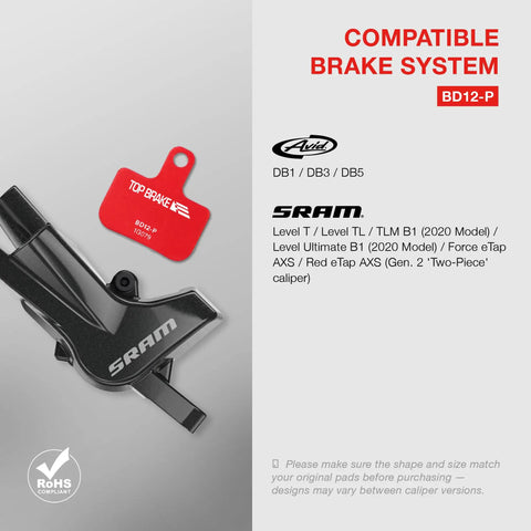 Ceramic Disc Brake Pads For SRAM Level Ultimate Force Red AXS And XC MTB Silent Option High Performance Version For Road Gravel