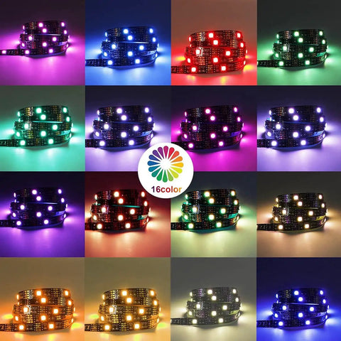 LED TV Backlight Kit with Remote for 24 to 40 Inch TVs and PC Monitors featuring 16 Colors and 4 Dynamic Modes