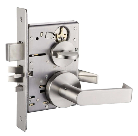 Built Tough Commercial Heavy Duty Mortise Lock Handle Set For Entrance And Office Front Doors Reversible Latch