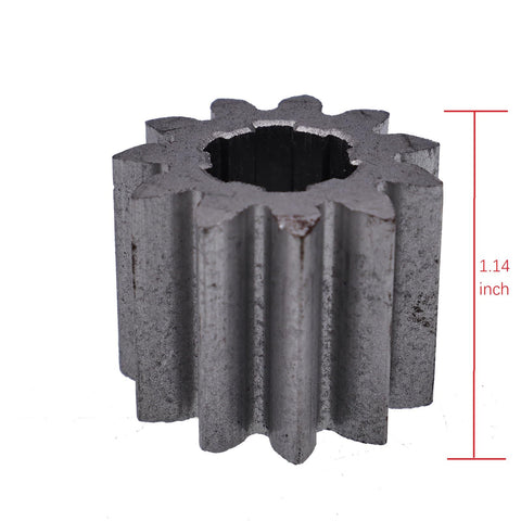 Two Pack Steering Pinion Gear GX20053 for John Deere Lawn Tractors close-up showing gear size and metallic material.
