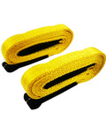Two Six Pack 1 Inch By 8 Foot Heavy Duty Lifting Slings Web Straps With Two Reinforced Loops 5000 Lb Break Strength Durable Polyester