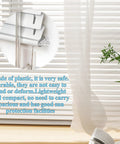 Six Clear Hold Down Brackets For Blinds 1 Inch Mini Brackets With Screws, Transparent Plastic Clip Installed on Window Blind