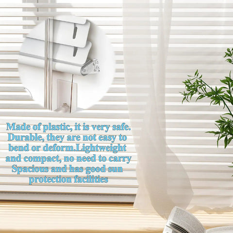 Six Clear Hold Down Brackets For Blinds 1 Inch Mini Brackets With Screws, Transparent Plastic Clip Installed on Window Blind