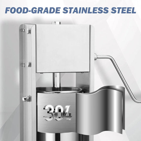 Manual Sausage Stuffer Vertical Sausage Stuffing Maker Food Grade 304 Stainless Steel Meat Filling Machine close-up