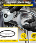 Heavy Duty Mean Machine Torque Converter For 4 To 7 Horsepower Go Kart Clutch showing upgraded belt and pulleys for performance.