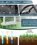Comparison of lawn aeration methods, highlighting the efficiency of Beefy Spike Lawn Aerator With Non Slip T Handle And Thick Stainless Steel Tube Big Foot Plate For Deeper Penetration Healthier Root Growth And Superior Water Drainage over traditional methods