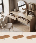Forty Piece Pack Of Tack In Drawer Glides And Nail On Runner Tracks Featuring Tough Plastic Cushions, shown on a stylish wooden desk.