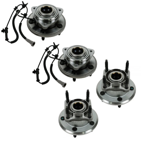 Front And Rear Wheel Bearing And Hub Assembly Set Four Piece Direct Fit For 2005 2010 Jeep Grand Cherokee And 2006 2010 Commander