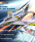 Sabre Inspired F86 EDF Jet RC Airplane For Adults With 80mm EDF 6CH Hobby Model Detailed Cockpit Weathering Realistic Look