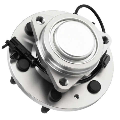 Front view of Front Wheel Hub Bearing With ABS For 2007-2014 Escalade Tahoe Suburban 1500 Silverado 1500 Sierra 1500 Yukon Yukon XL Avalanche 6 Lug RWD Replacement Direct Fit