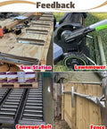 Heavy Duty Stainless Steel Gravity Roller 2 Inch For Warehouse Conveyor Belts Unpowered Transmission Parts With 12Mm Axle And 5.9 Inch Length Pack Of 2 displayed in a saw station setup.
