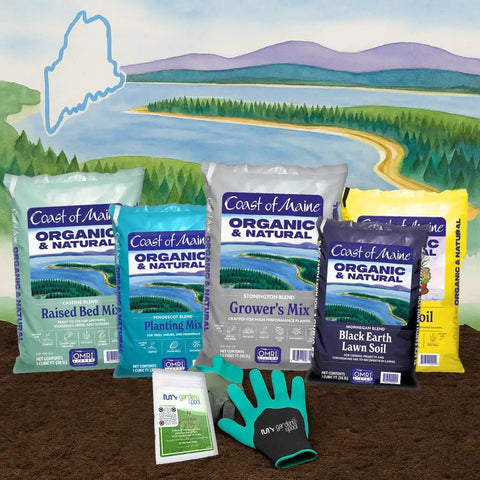 Premium Growers Mix With Coco Coir, Lobster Compost And Worm Castings Bundle including soil test strips and gardening gloves