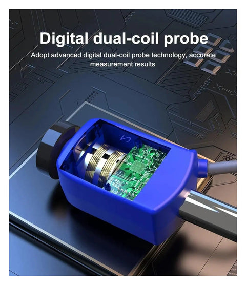 Heavy Duty Wireless Leeb Hardness Tester With Slick App Control And Built In Printer For Steel Testing High Precision dual-coil probe.