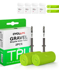 2 Pack Gravel TPU Bike Inner Tubes For 700x32-47C And 29 Inch MTB Tires, Removable Valve Core, with packaging and accessories