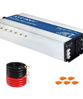 3500W Pure Sine Wave Inverter 48V DC To 110V 120V AC With Dual Outlets, Hardwire Terminal, LED Display, cables included