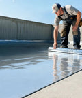 Rock Solid Self Adhesive Roofing Felt Roll Legit Waterproof Membrane Butyl Rubber Flashing Tape For Rv Repair Top Shelf Aluminum Foil Sealant Barrier being applied on a flat surface.