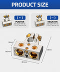 All-In-One Battery Terminal Hub For 12V Accessories With 0/2/4/6/8/10 AWG Capability, Zinc Alloy Post Connectors, Easy Install And No Splicing, Lets You Hook Up Car Audio, LED Light Bars, Winches And More, size diagram
