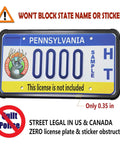 Clear Bubble License Plate Cover With Silicone Frame For Front Or Rear US Plates Unbreakable Protection Includes Screws And Caps Car Tag Holder, showing fitment without blocking details.