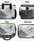 Insulated Picnic Backpack Lunch Bag For Women And Men Spacious 12x8.7x10 Inch Cooler Tote with scenic mountain design