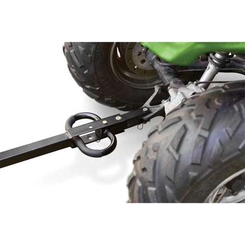 Tow hitch of Heavy Duty Steel Utility Cart With 9 Cu Ft Bed And 1200 Lb Capacity Towable Outdoor Hauling Wagon in close-up view