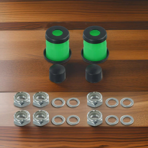 Pivot Tube Maintenance Kit For Skateboards And Longboards With Pivot Cups Axle Nuts Speed Rings Cylindrical And Tapered Bushings In Green