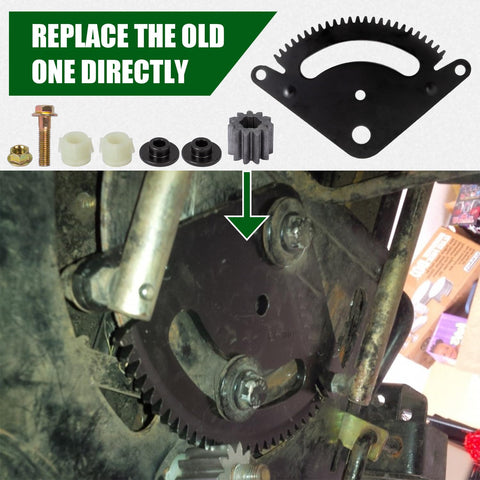 Steering Sector Gear 25 Tooth Pinion Gear Repair Kit For John Deere L Series installation close-up with gear and parts
