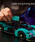 Child assembling Aston Martin Valkyrie Dope Building Kit For Kids 9 Plus with realistic engine and working gears, doors open