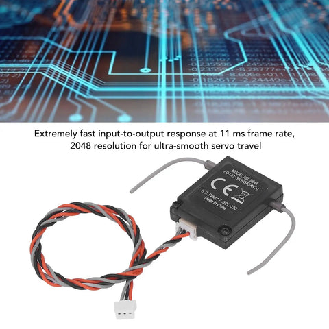 DSMX 2.4GHz 8 Channel RC Satellite Receiver Replacement For AR8000 AR6210 AR12120 AR9020 and cable on circuit board