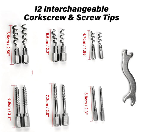 Pro-Grade 23-Piece Packing Puller Kit: Stainless Steel Gland Extractor Set with interchangeable corkscrew & screw tips