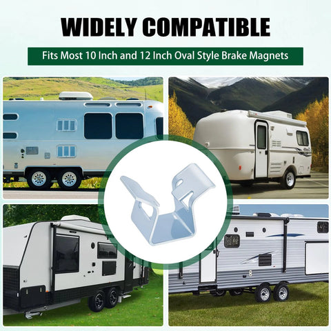 Magnet retainer clips for Dexter 12.25-in electric trailer brake magnets, metal 4-pack.
