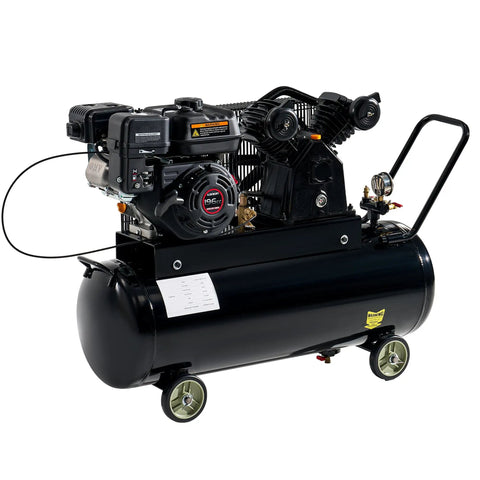 Albott 6.5HP Gas Air Compressor With 20 Gallon Portable Horizontal Tank, 115 PSI Max Pressure And Dual Air Outlets For Robust Performance And Extended Runtime On Any Job Site