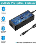 12V 5A Security Camera Power Supply With 8 Way Splitter Cable, showing multiple protection design and adapter features.