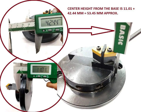 Lathe Ball Turning Attachment With Round Base And Size Scale Dual Bit For Convex And Concave Radius Turning On Metal Lathes