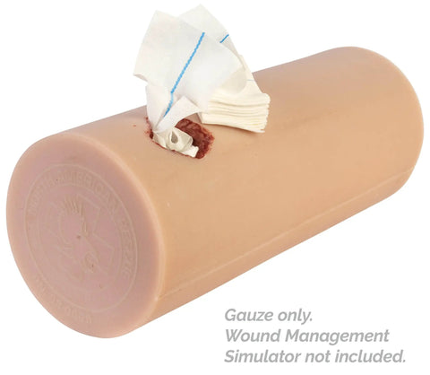 Z Fold Wound Packing Gauze, Sterile Emergency Bleeding Control Gauze For Trauma And Wounds, 3 In By 5 Yd, X Ray Detectable Line in use