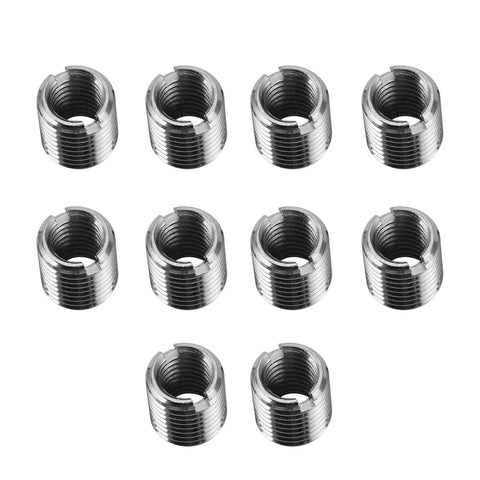 10Pcs Self Tapping Thread Inserts Kit M8x1 Male And M6x1 Female Threads With Extension Sleeve Conversion For Dope Solid Thread Upgrades And Quick Metal And Furniture Fixes, 303 stainless