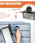 Diagram and installation guide for 2 Pack Dusk To Dawn Photocell Light Sensor Switch for outdoor lighting with wiring and mounting steps