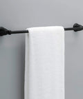 Matte Black Bathroom Hardware Set With Two Towel Racks Towel Ring Toilet Paper Holder And Hook for a cohesive bathroom decor