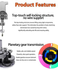 Heavy Duty Electric Chandelier Hoist features a self-locking structure and planetary gear transmission for easy maintenance.