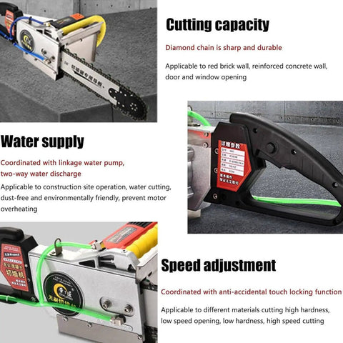 Heavy Duty Concrete Wall Saw That Tears Through Rough Walls And Carves Clean Grooves Up To Forty Eight Centimeters Deep With Zero Sweat And Minimal Dust Output