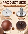 Heavy Duty Zinc Alloy Replacement Rivets For Cork Potato Clogs and Suede Rubber Footwear With Screwdriver showing product sizes and details.