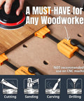 Heavy Duty Bench Dog Clamps For Three Quarter Inch Holes With Quick Release And 176 Pound Clamping Force on workbench