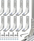 Heavy Duty L Shape Corner Brackets Kit For Aluminum Extrusion Frames, 10 Sets With 40 M5 T Slot Nuts, Zinc Alloy, Rust Proof Silver